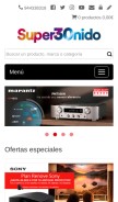 How supersonido.es looks like on a mobile device such as an iPhone.