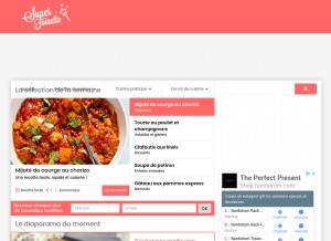 How supertoinette.com looks like on a tablet such as an iPad.
