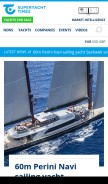 How superyachttimes.com looks like on a mobile device such as an iPhone.