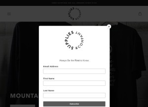 How suppliesandco.com looks like on a tablet such as an iPad.