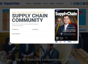 How supplychaindigital.com looks like on a tablet such as an iPad.