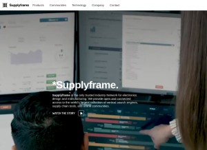 How supplyframe.com looks like on a tablet such as an iPad.