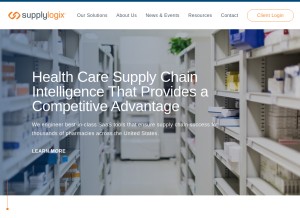 How supplylogix.com looks like on a tablet such as an iPad.