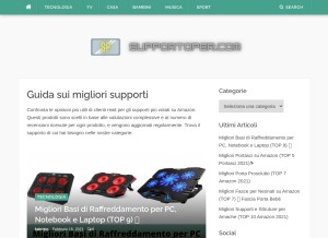 How supportoper.com looks like on a tablet such as an iPad.