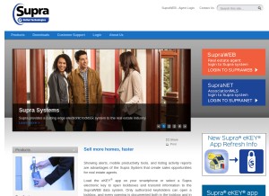 How supraekey.com looks like on a tablet such as an iPad.