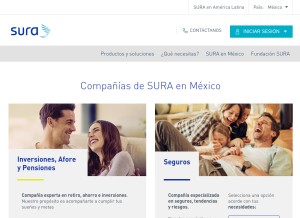 How suramexico.com looks like on a tablet such as an iPad.