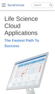 How sureclinical.com looks like on a mobile device such as an iPhone.