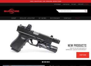 How surefire.com looks like on a tablet such as an iPad.