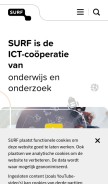How surf.nl looks like on a mobile device such as an iPhone.