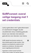 How surfconext.nl looks like on a mobile device such as an iPhone.