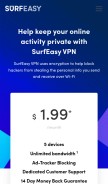 How surfeasy.com looks like on a mobile device such as an iPhone.