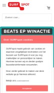How surfspot.nl looks like on a mobile device such as an iPhone.