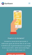 How surftown.dk looks like on a mobile device such as an iPhone.