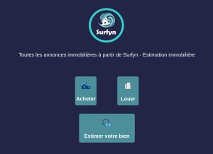 How surfyn.fr looks like on a tablet such as an iPad.