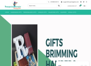 How surprisegenie.com looks like on a tablet such as an iPad.