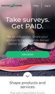 How surveyjunkie.com looks like on a mobile device such as an iPhone.