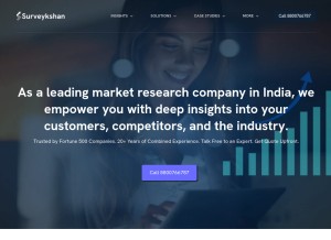 How surveykshan.com looks like on a tablet such as an iPad.