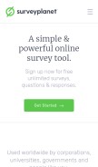 How surveyplanet.com looks like on a mobile device such as an iPhone.