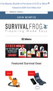 How survivalfrog.com looks like on a mobile device such as an iPhone.