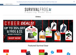 How survivalfrog.com looks like on a tablet such as an iPad.