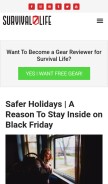 How survivallife.com looks like on a mobile device such as an iPhone.