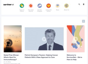 How survivornet.com looks like on a tablet such as an iPad.