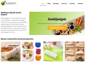How sushigadgets.nl looks like on a tablet such as an iPad.