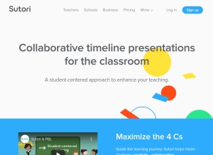 How sutori.com looks like on a tablet such as an iPad.
