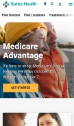 How sutterhealth.org looks like on a mobile device such as an iPhone.