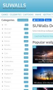 How suwalls.com looks like on a mobile device such as an iPhone.
