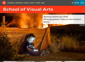 How sva.edu looks like on a tablet such as an iPad.