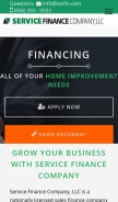 How svcfin.com looks like on a mobile device such as an iPhone.