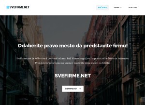 How svefirme.net looks like on a tablet such as an iPad.