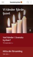 How svenskakyrkan.se looks like on a mobile device such as an iPhone.