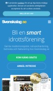 How svenskalag.se looks like on a mobile device such as an iPhone.