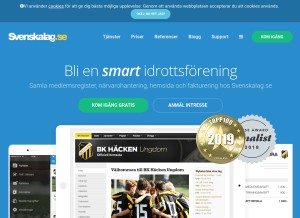 How svenskalag.se looks like on a tablet such as an iPad.