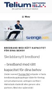 How sverige.net looks like on a mobile device such as an iPhone.