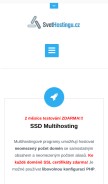 How svethostingu.cz looks like on a mobile device such as an iPhone.