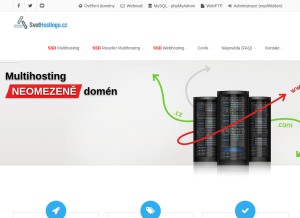 How svethostingu.cz looks like on a tablet such as an iPad.