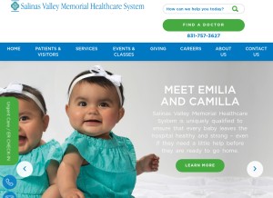 How svmh.com looks like on a tablet such as an iPad.