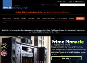 How svsound.com looks like on a tablet such as an iPad.