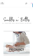 How swaddlesnbottles.com looks like on a mobile device such as an iPhone.