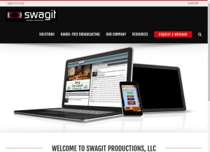How swagit.com looks like on a tablet such as an iPad.