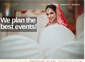 How swamangalam.com looks like on a tablet such as an iPad.