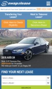 How swapalease.com looks like on a mobile device such as an iPhone.