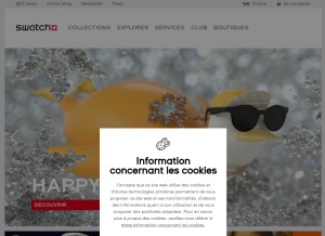How swatch.com looks like on a tablet such as an iPad.