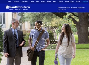 How swbts.edu looks like on a tablet such as an iPad.