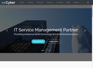 How swcyber.net looks like on a tablet such as an iPad.