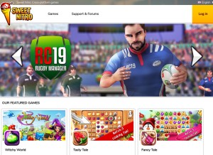 How sweetnitro.com looks like on a tablet such as an iPad.