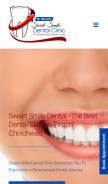 How sweetsmiledental.com looks like on a mobile device such as an iPhone.